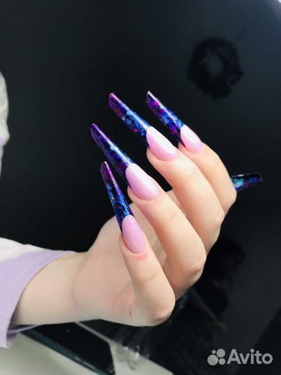 Маникюр гель лак, наращивание ногтей