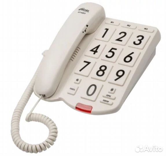 Телефон проводной ritmix RT-520 ivory