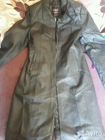 Кожанный плащ