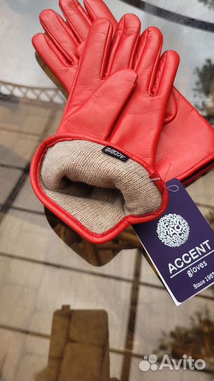 Перчатки женские кожаные новые