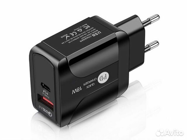 Сетевое зарядное устройство PD 18W Черный