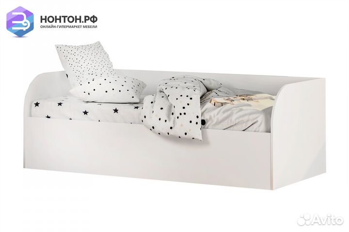 Кровать детская Трио белая