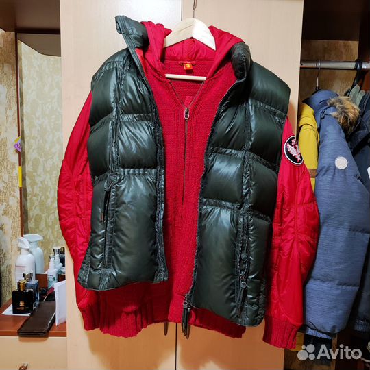 Кардиган с пуховым жилетом