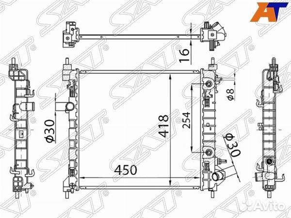 Радиатор chevrolet spark 10/ravon R2 16
