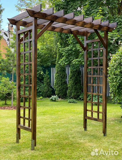 Пергола деревянная, арка садовая