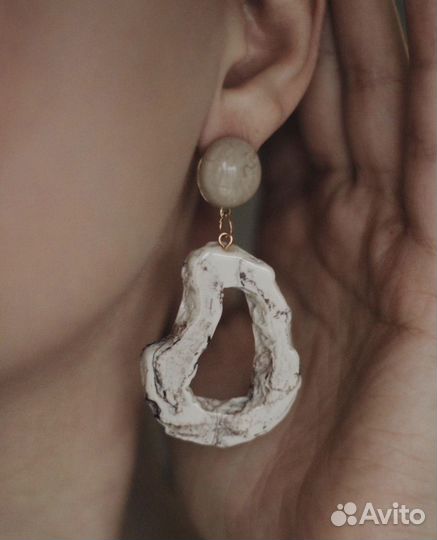 Сepьгu «Песочная абстракция«