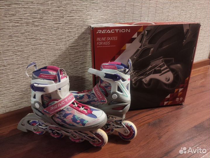 Роликовые коньки детские раздвижные размер 31-36