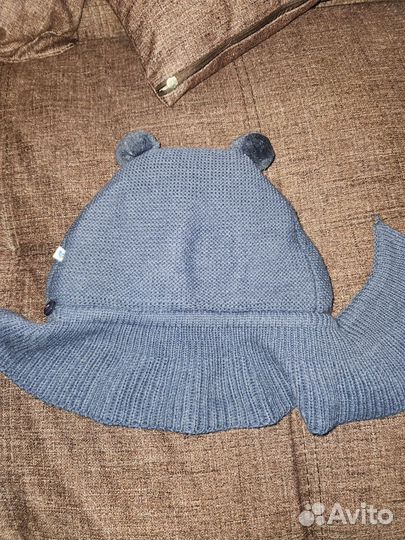 Шлем с манишкой на пуговке 42-44