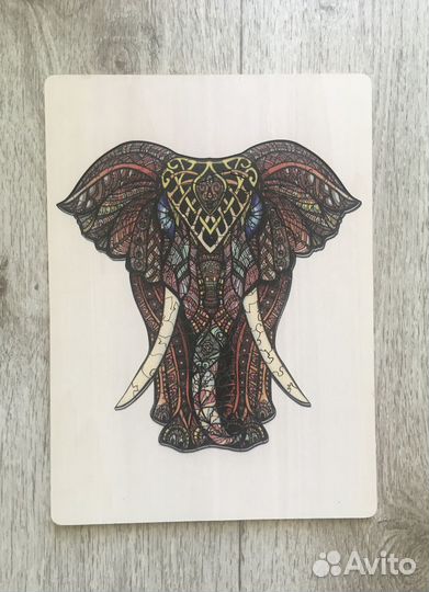 Пазлы Слон деревянные