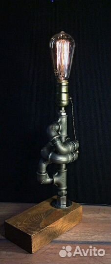 Светильник-головоломка в стиле Лофт из фитингов