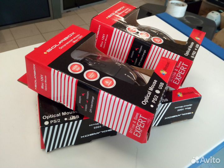 Мыши Solar Box PS2 MOU1261/PS/2/проводная/черная