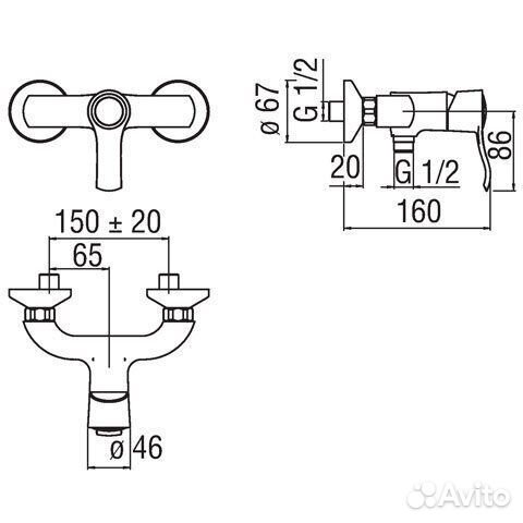 SI98130BR sofi смеситель для душа, бронза