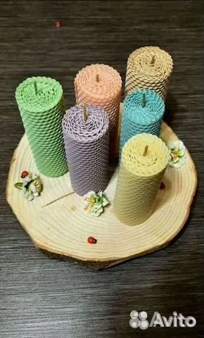 Свечи из вощины ручной работы