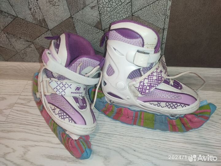 Коньки раздвижные размер 27-30