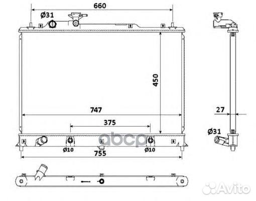 Радиатор системы охлаждения 53904 NRF