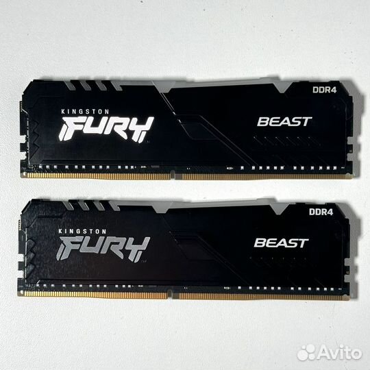 DDR4 32гб 3200мгц HyperX Fury RGB (16x2)