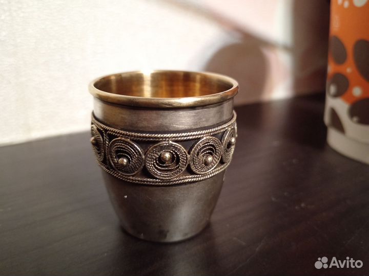 Рюмка СССР латунь