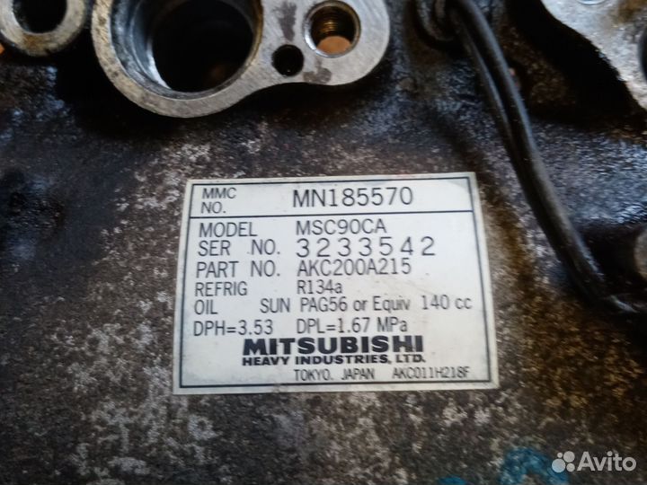 Компрессор кондиционера mitsubishi lancer 9