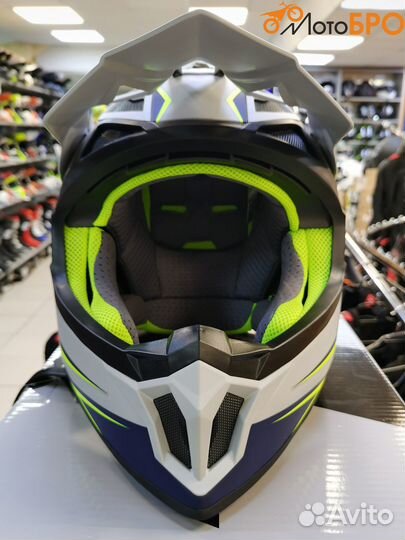 Мотошлем FS-610 dfzs glossy grey blue