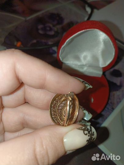 Позолоченные серьги