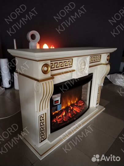 Камин Electrolux Vittoriano 30 белёный дуб