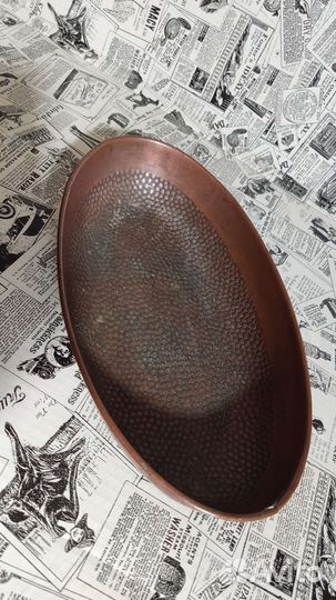 Блюдо, тарелка медная Начало хх века