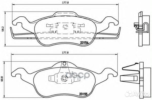 Колодки тормозные дисковые перед P24046 Brembo
