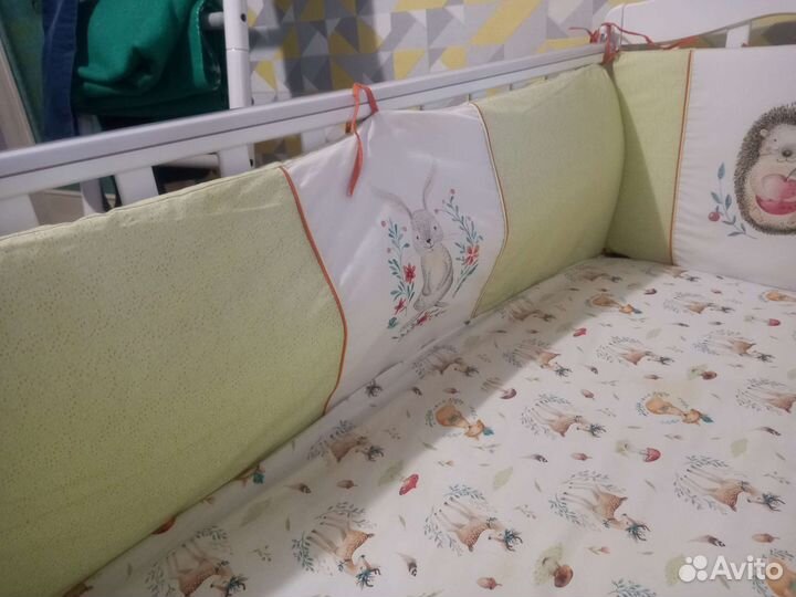 Мягкие бортики для детской кроватки