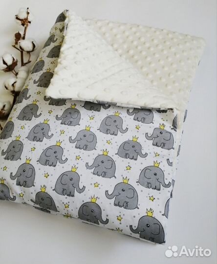 Плед на плюше для новорождённого