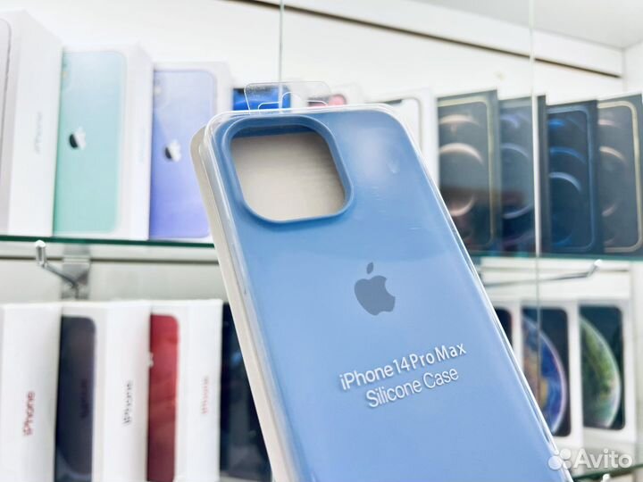 Чехол на iPhone 14 Pro Max, голубой