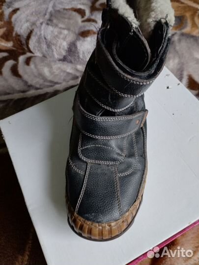 Ботинки мужские натуральная кожа, мех