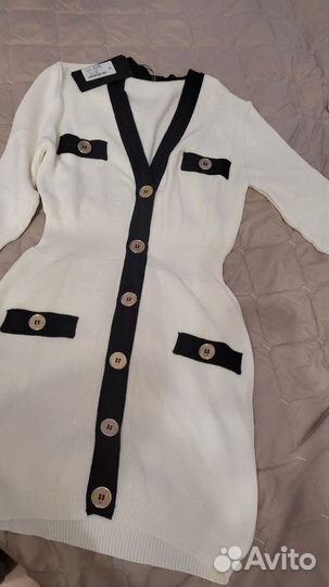 Платье машинной вязки