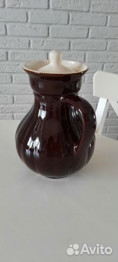 Керамический кувшин СССР с крышкой