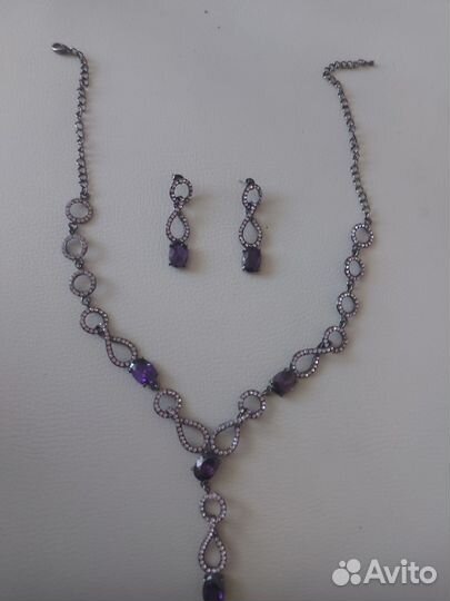 Ожерелье и серьги swarovski