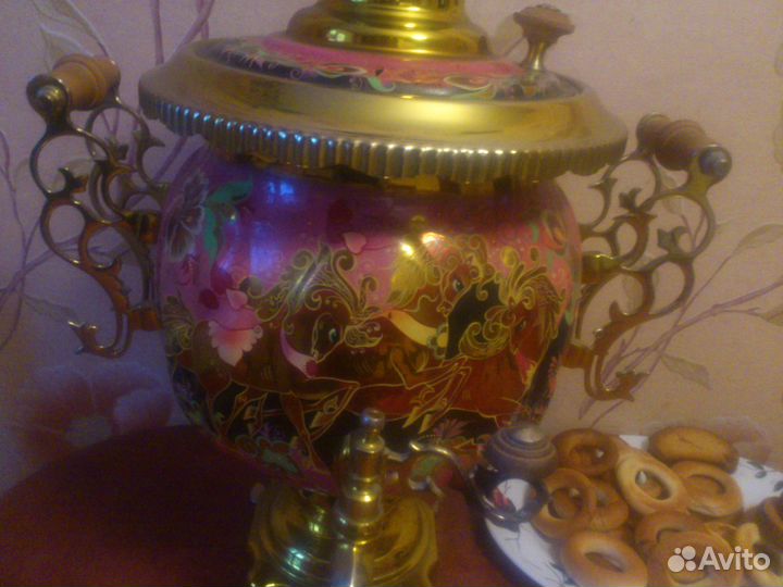 Самовар тульский ручная роспись. 