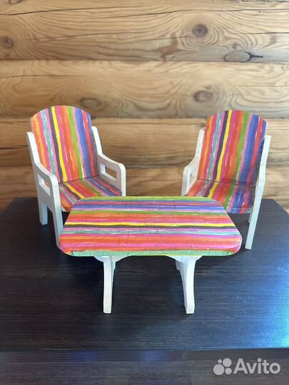 Кукольная мебель деревянная