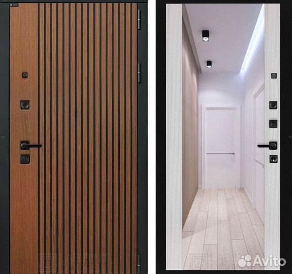 Дверь входная коричневая шумо-изоляционная Шторм