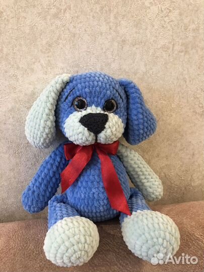 Вязанная игрушка. Щенок