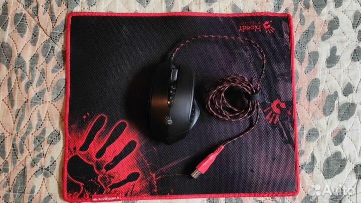 Мышь bloody v8, коврик и клавиатура Asus Cerberus