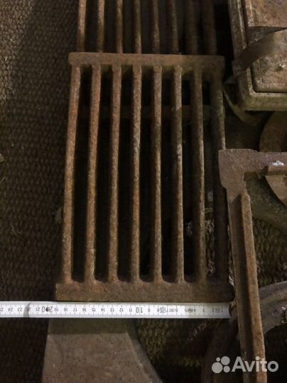 Чугунные заслонки, дверца, колосники для печи