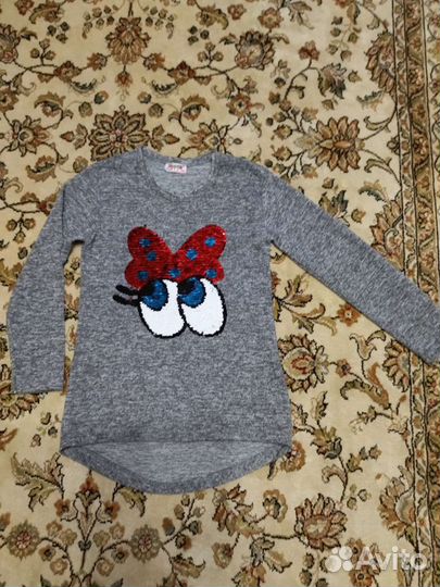 Туника для девочки, рост 134, трикотаж