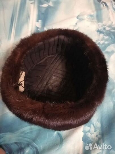 Мужская шапка норковая цельная (чёрная)