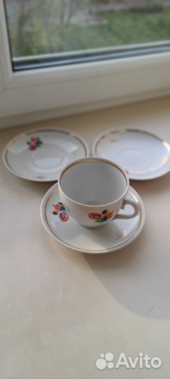 Советский фарфор/ Полтава, чашка и блюдца
