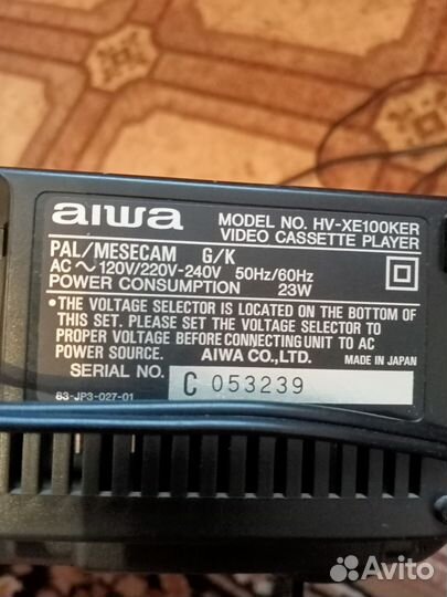 Dvd, видеомагнитофон Aiwa