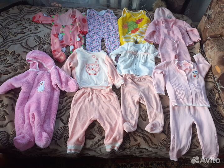 Детские вещи пакетом для девочек от 0 до 6 мес
