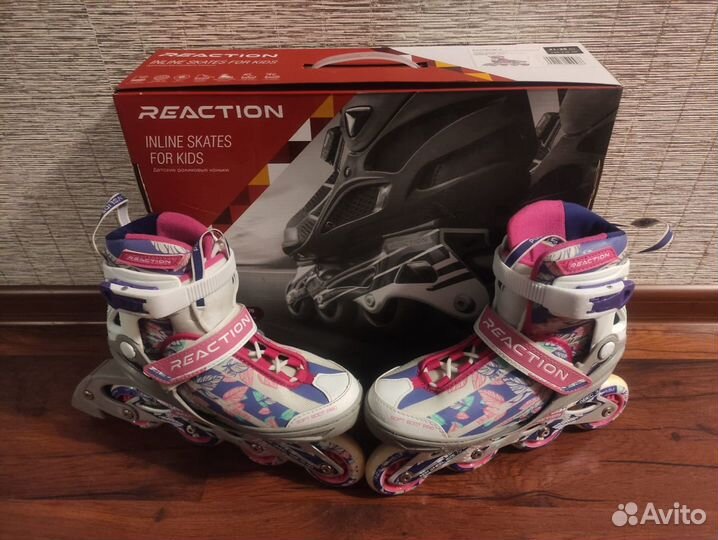 Роликовые коньки детские раздвижные размер 31-36