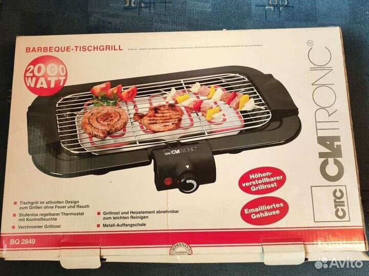Электрогриль clatronic bq 2849