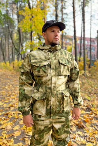 Горка на флисе мох (рип-стоп/флис) размер с 50-52