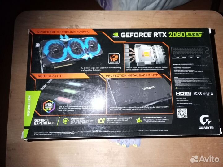 Видеокарта gtx 2060 super каропки