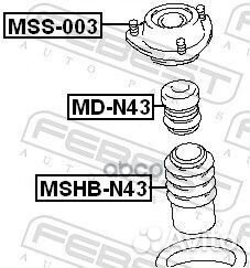 Пыльник переднего амортизатора mshb-N43 Febest